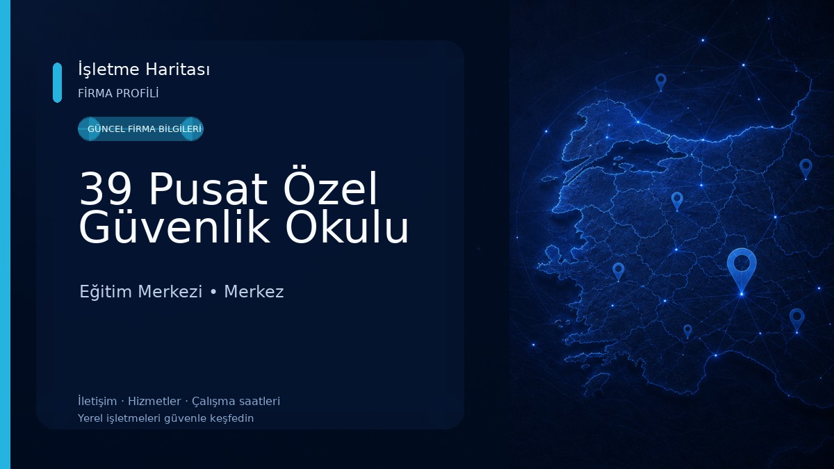 39 Pusat Özel Güvenlik Okulu
