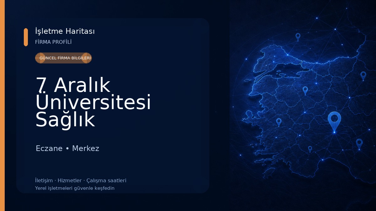 7 Aralık Üniversitesi Sağlık Hizmetleri Meslek Yüksekokulu Eczane