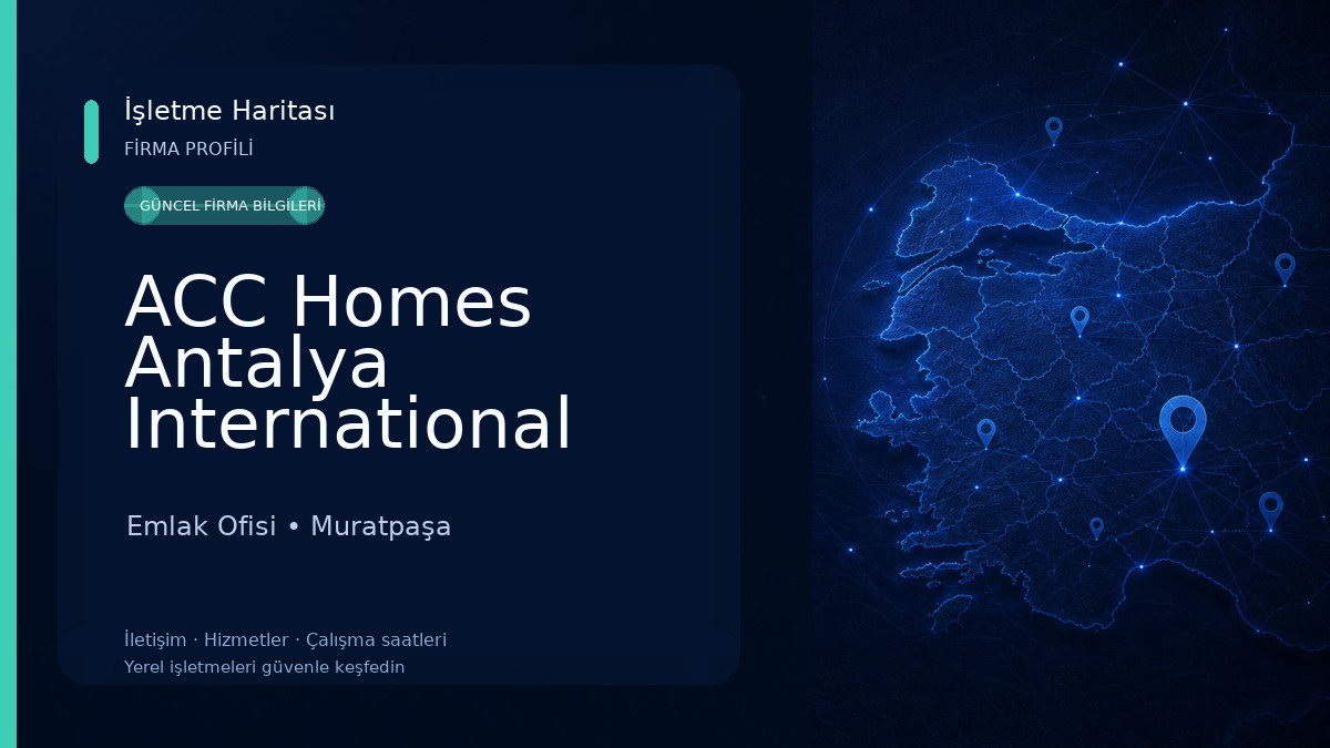 ACC Homes Antalya International Real Estate | Gayrimenkul Ve Emlak Ofisi | English Speaking Realtor Emlak Ofisi