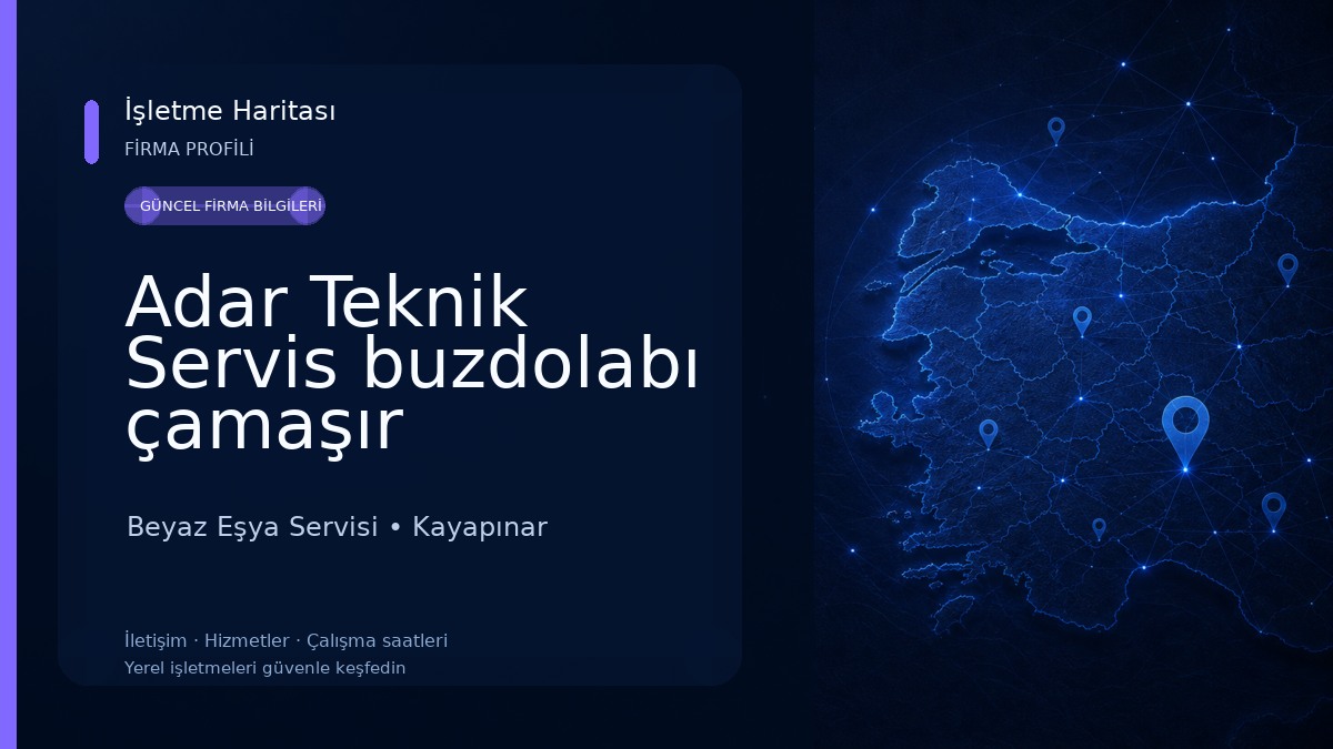 Adar Teknik Servis buzdolabı çamaşır makinası tv tamir servisi Beyaz Eşya Servisi