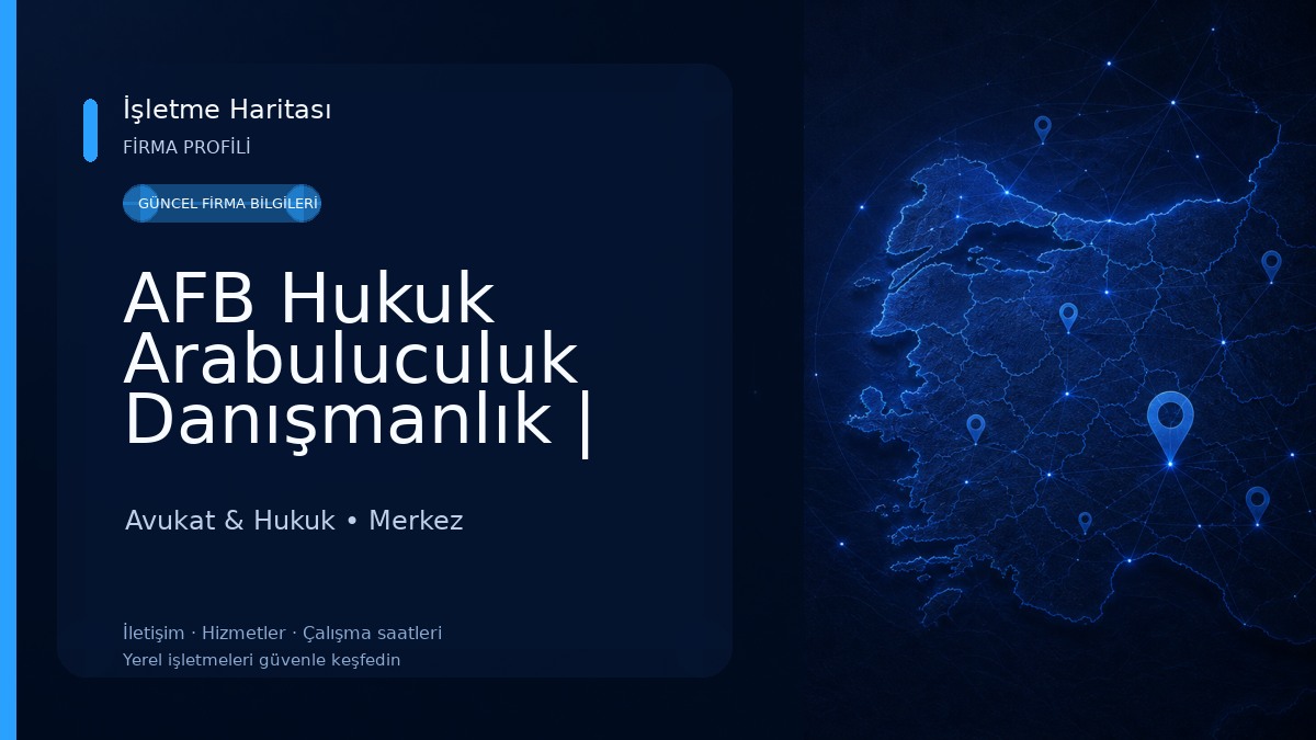 AFB Hukuk Arabuluculuk Danışmanlık | Av. Ahmet Fırat Burkucu Avukat & Hukuk