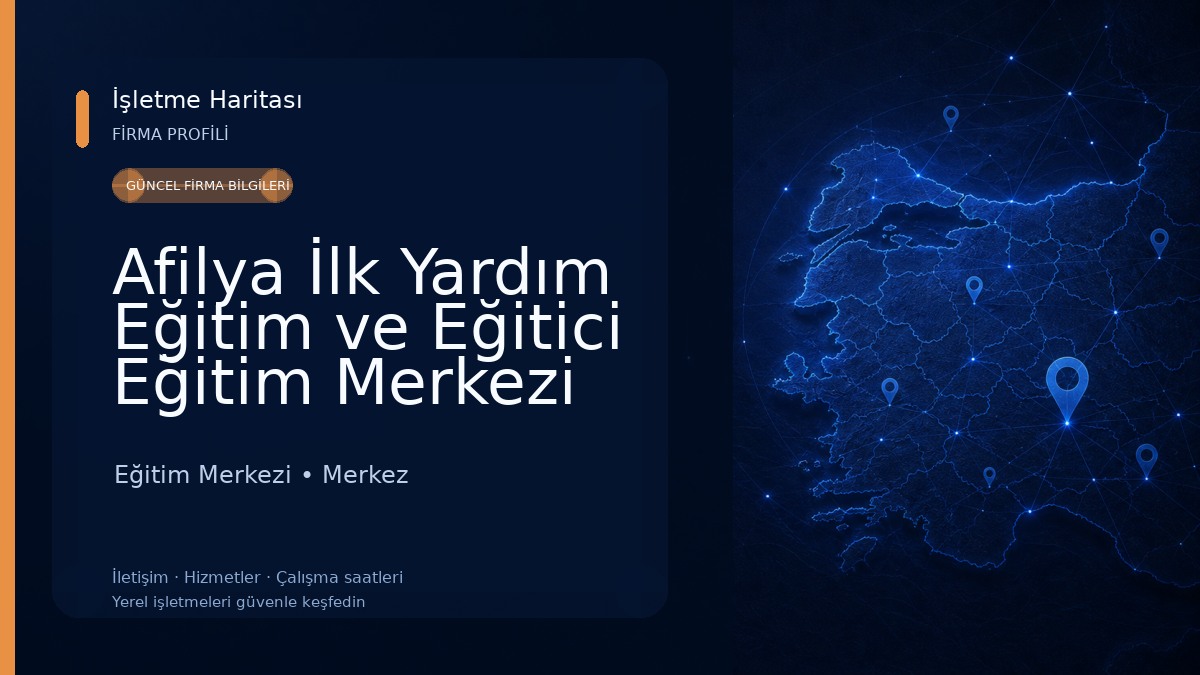 Afilya İlk Yardım Eğitim ve Eğitici Eğitim Merkezi (AFYONKARAHİSAR)