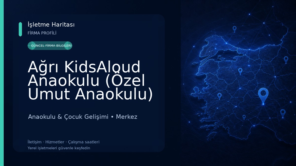 Ağrı KidsAloud Anaokulu (Özel Umut Anaokulu) Anaokulu & Çocuk Gelişimi
