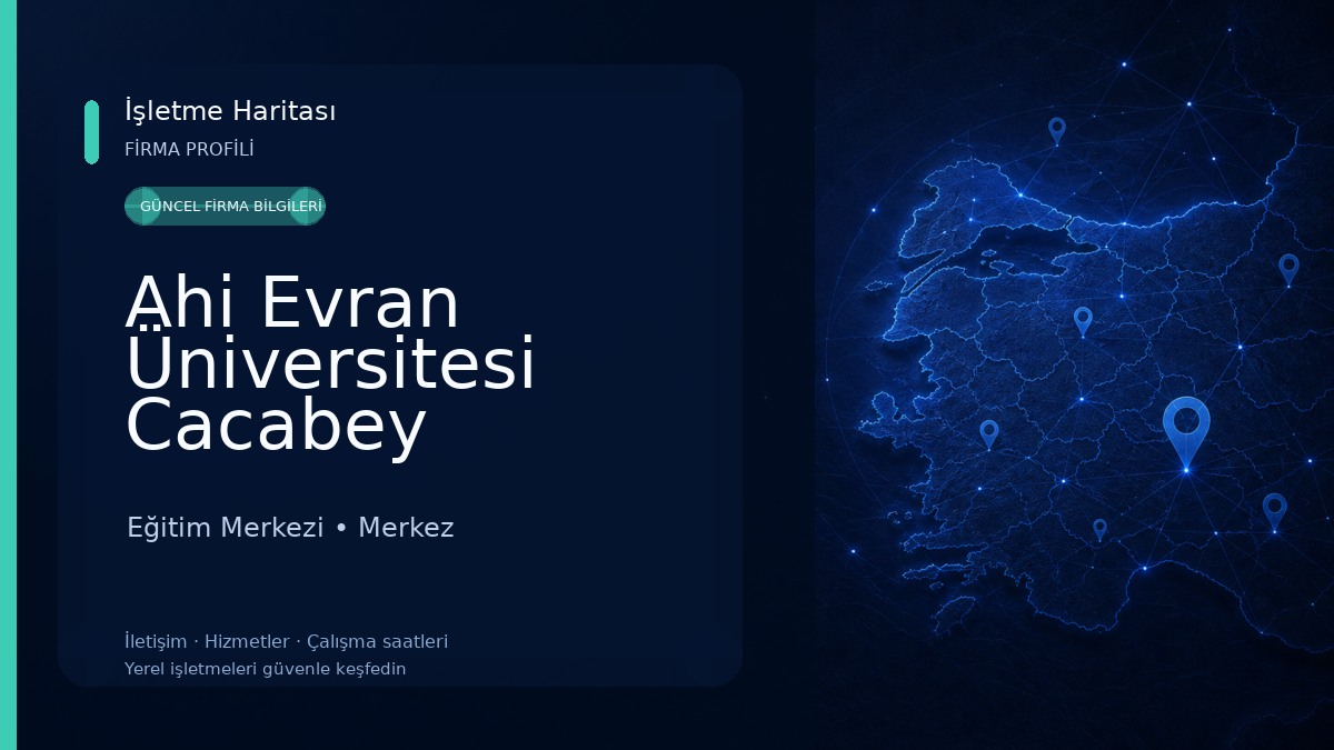 Ahi Evran Üniversitesi Cacabey Yerleşkesi Teknik Meslek Yüksek Okulu Eğitim Merkezi