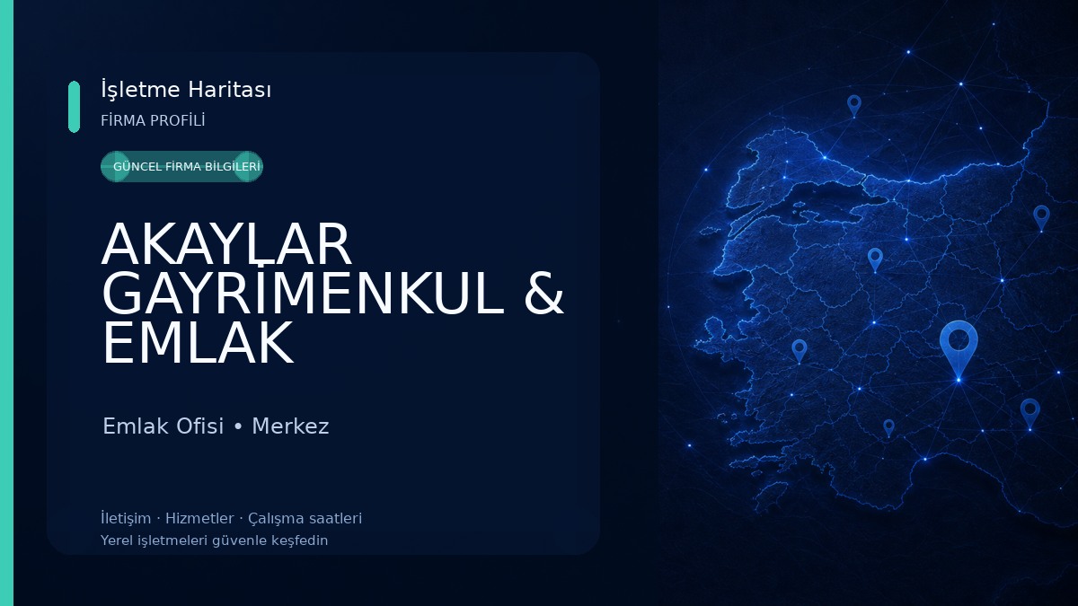 AKAYLAR GAYRİMENKUL & EMLAK Emlak Ofisi