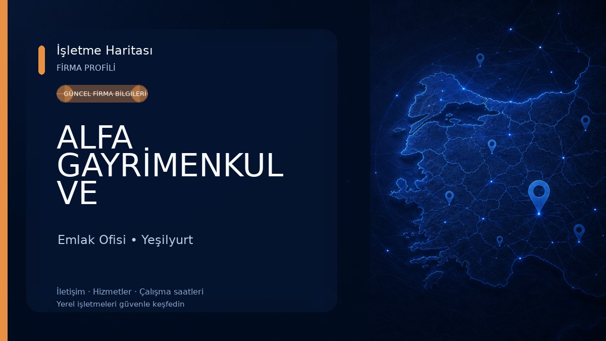 ALFA GAYRİMENKUL VE DANIŞMANLIK Emlak Ofisi