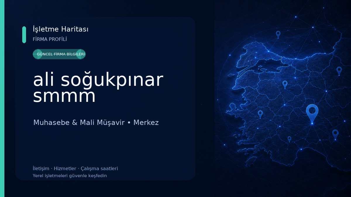 ali soğukpınar smmm Muhasebe & Mali Müşavir