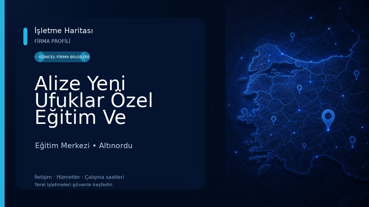 Alize Yeni Ufuklar Özel Eğitim Ve Rehabilitasyon Merkezi Eğitim Merkezi