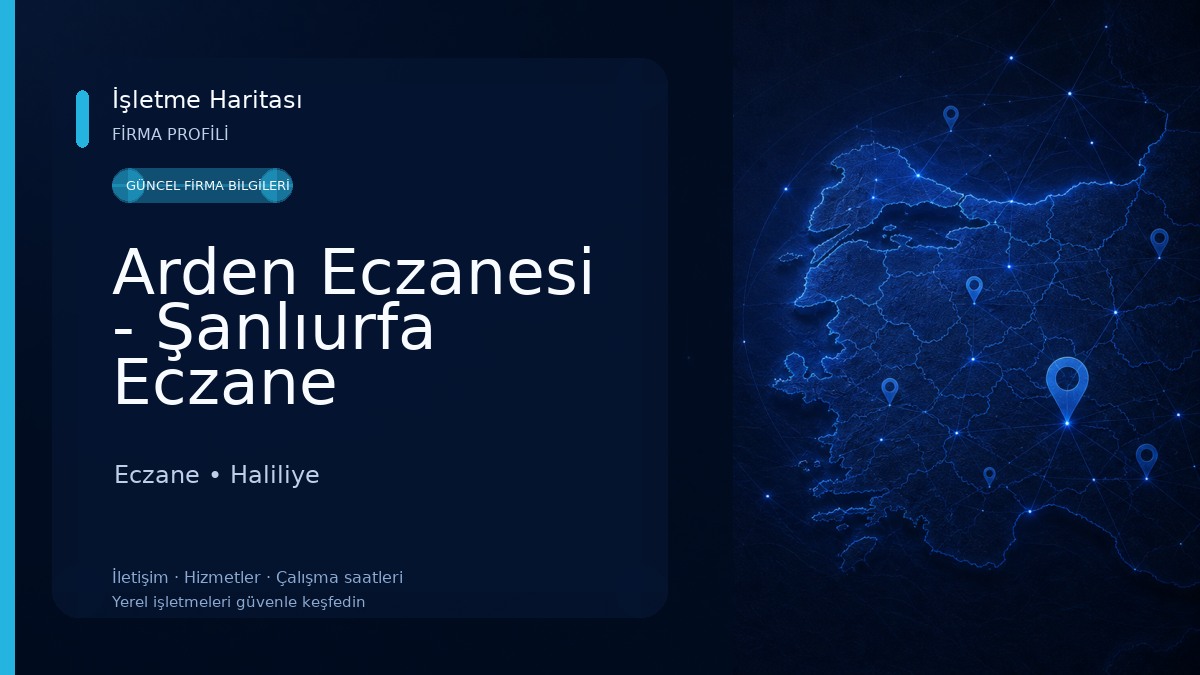 Arden Eczanesi - Şanlıurfa Eczane