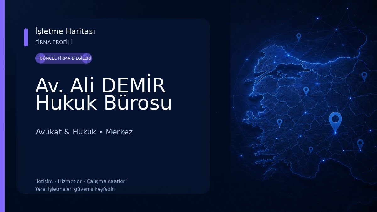 Av. Ali DEMİR Hukuk Bürosu
