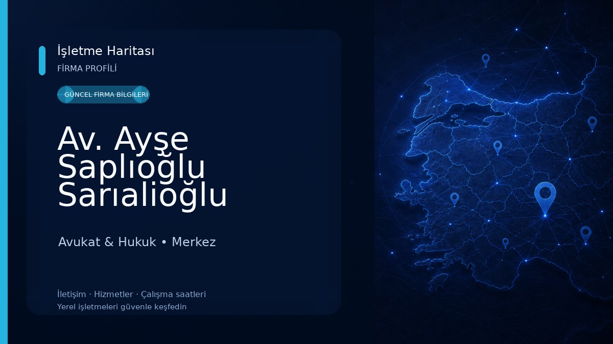 Av. Ayşe Saplıoğlu Sarıalioğlu Avukat & Hukuk