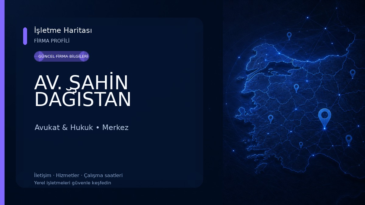 AV. ŞAHİN DAĞISTAN Avukat & Hukuk