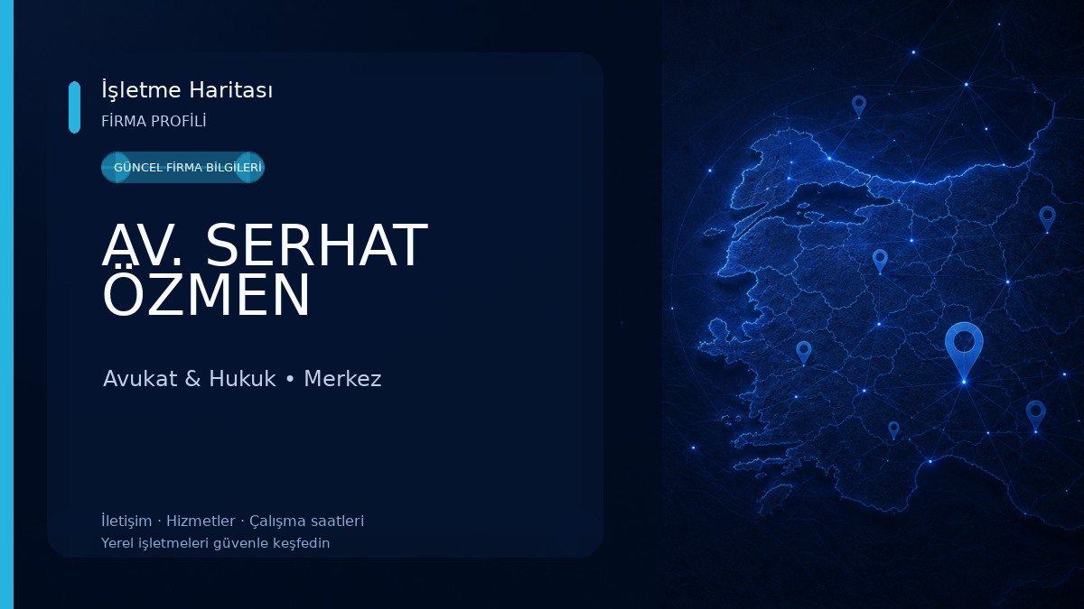 AV. SERHAT ÖZMEN Avukat & Hukuk