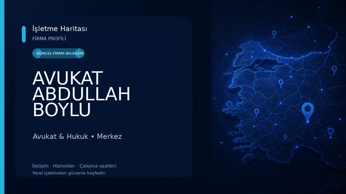AVUKAT ABDULLAH BOYLU Avukat & Hukuk