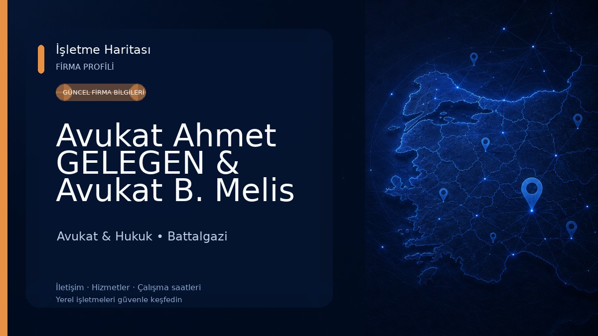Avukat Ahmet GELEGEN & Avukat B. Melis GELEGEN Hukuk Ve Danışmanlık - Malatya Avukat - Malatya Arabulucu Avukat & Hukuk