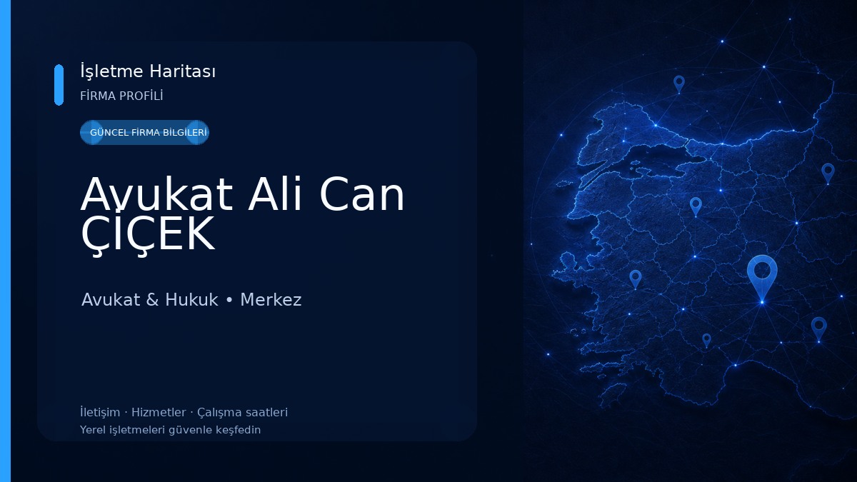 Avukat Ali Can ÇİÇEK