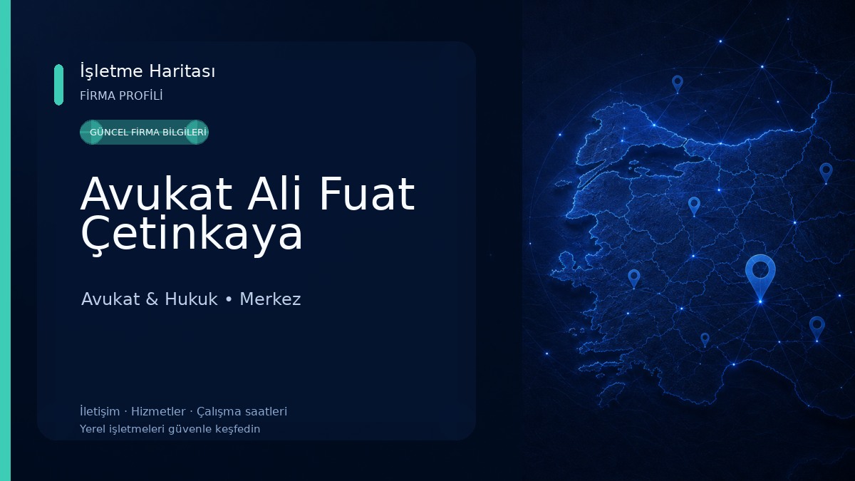 Avukat Ali Fuat Çetinkaya Avukat & Hukuk