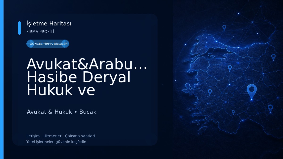 Avukat&Arabulucu Hasibe Deryal Hukuk ve Danışmanlık Avukat & Hukuk