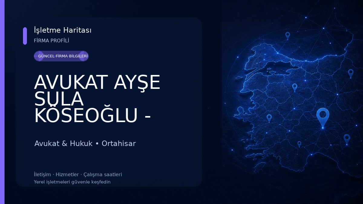 AVUKAT AYŞE SULA KÖSEOĞLU - KÖSEOĞLU & YILMAZ HUKUK BÜROSU Avukat & Hukuk