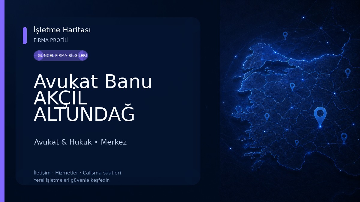 Avukat Banu AKÇİL ALTUNDAĞ Avukat & Hukuk