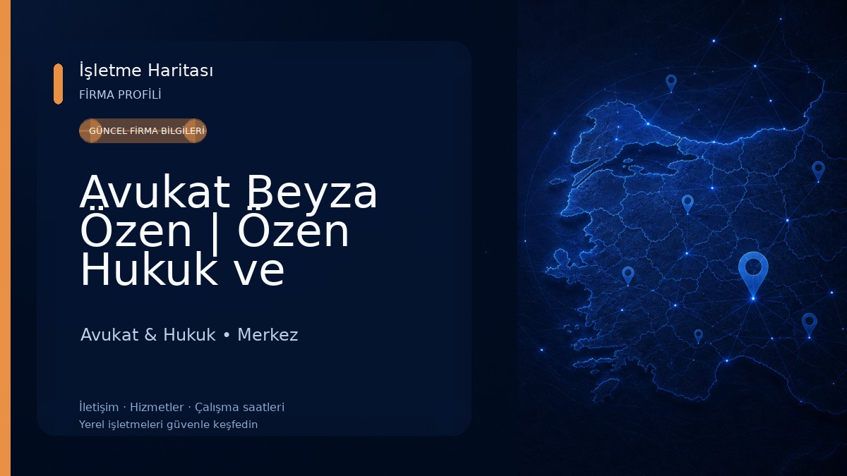 Avukat Beyza Özen | Özen Hukuk ve Danışmanlık Avukat & Hukuk