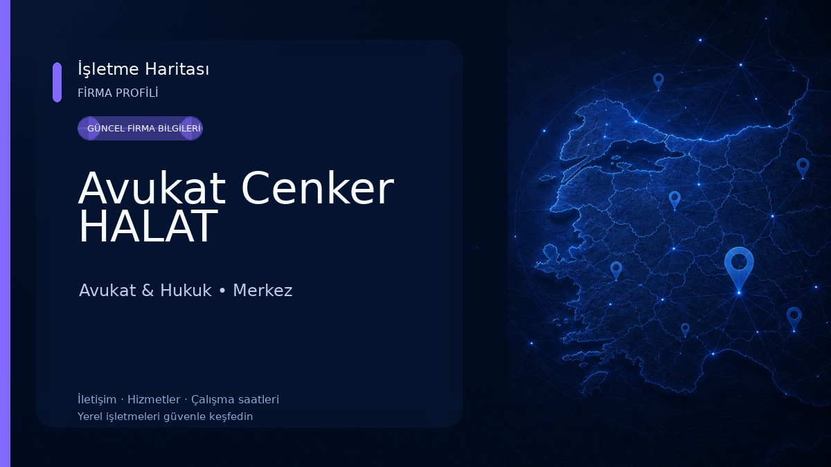 Avukat Cenker HALAT Avukat & Hukuk