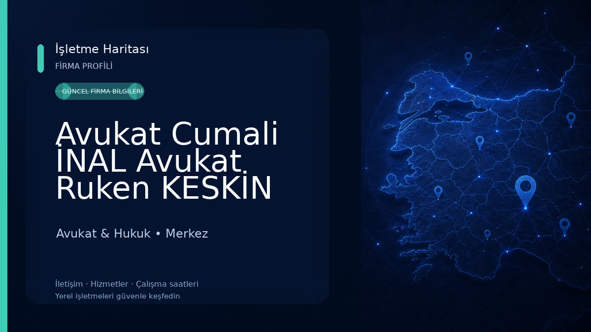 Avukat Cumali İNAL Avukat Ruken KESKİN İNAL Avukat & Hukuk