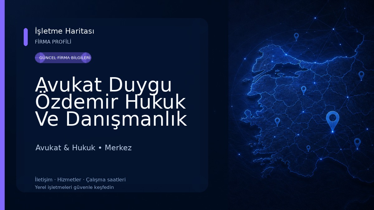 Avukat Duygu Özdemir Hukuk Ve Danışmanlık