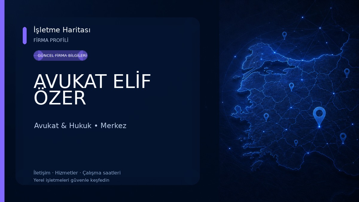 AVUKAT ELİF ÖZER Avukat & Hukuk