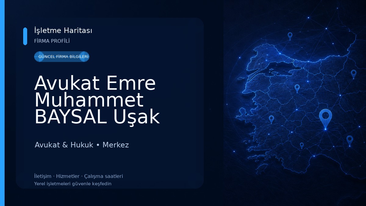 Avukat Emre Muhammet BAYSAL Uşak Baysal Hukuk&Arabuluculuk Avukat & Hukuk