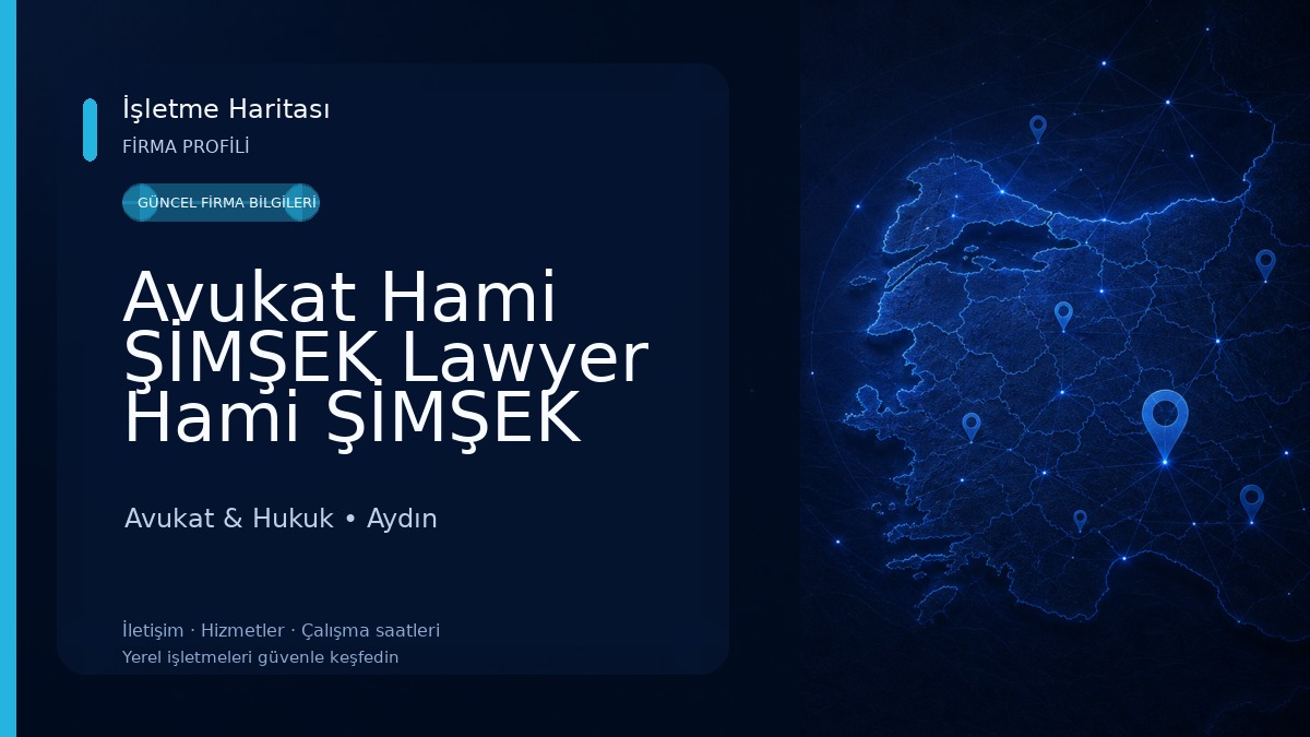 Avukat Hami ŞİMŞEK Lawyer Hami ŞİMŞEK Avukat & Hukuk