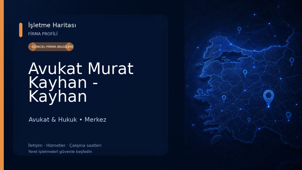 Avukat Murat Kayhan - Kayhan Avukatlık Bürosu Avukat & Hukuk