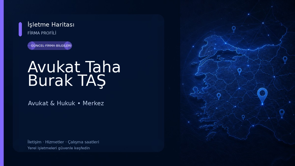 Avukat Taha Burak TAŞ Avukat & Hukuk