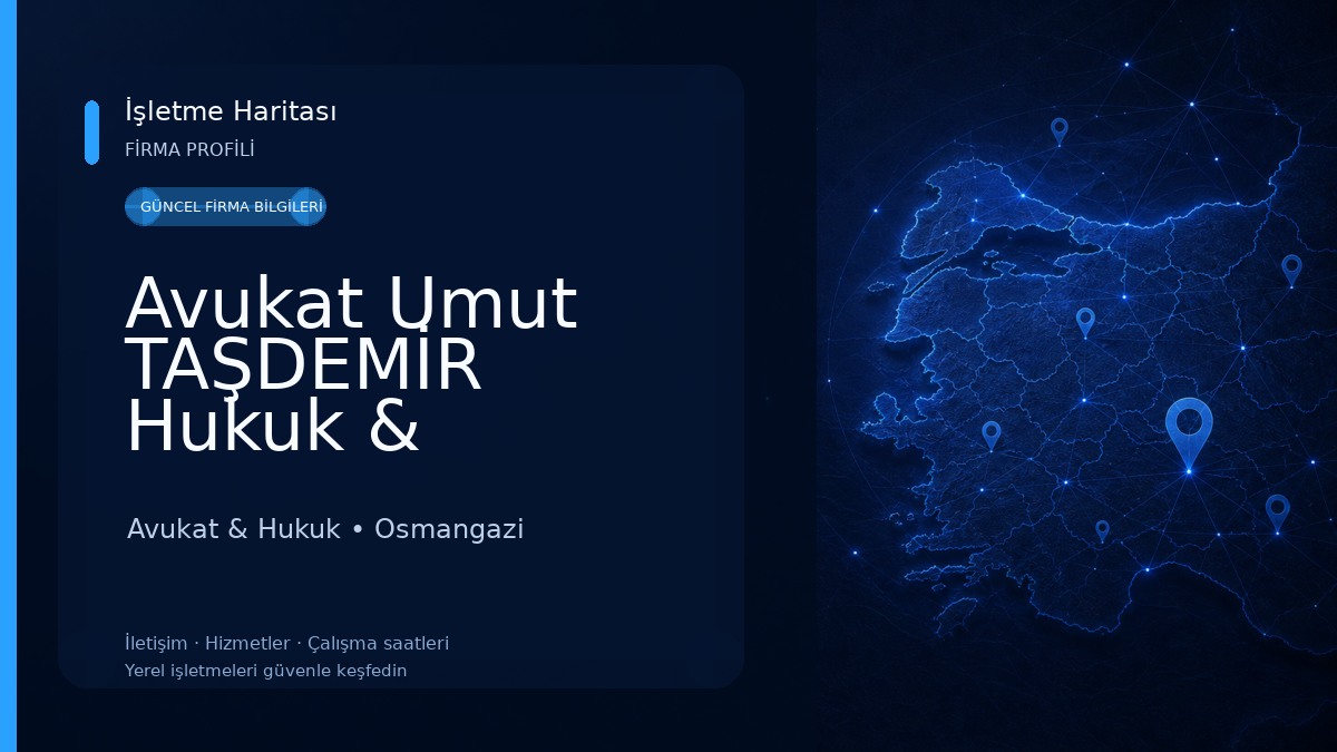 Avukat Umut TAŞDEMİR Hukuk & Danışmanlık - Bursa Avukat, Bursa Boşanma Avukatı, Bursa Ceza ve Ağır Ceza Avukatı Avukat & Hukuk