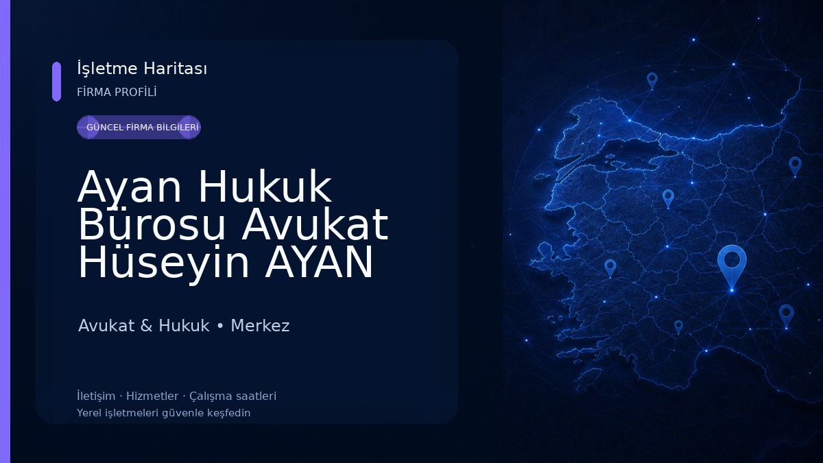 Ayan Hukuk Bürosu Avukat Hüseyin AYAN Avukat & Hukuk