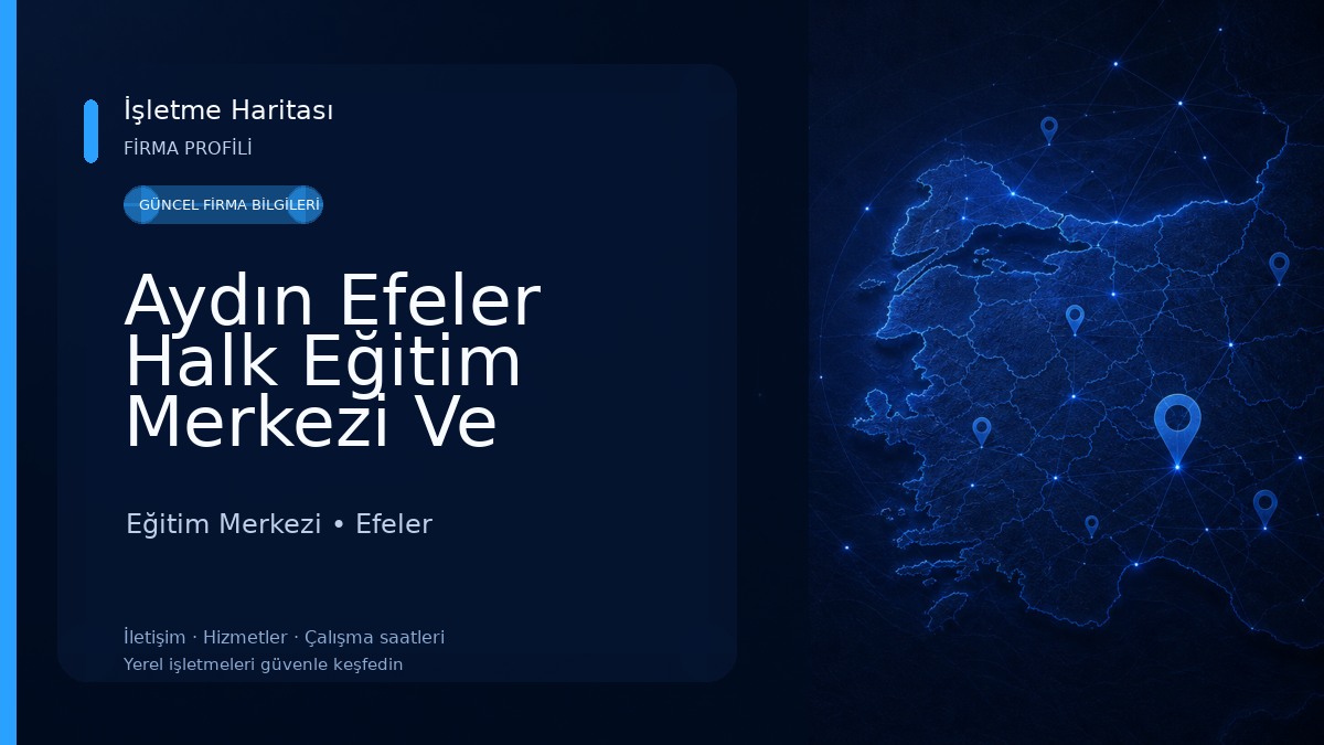 Aydın Efeler Halk Eğitim Merkezi Ve Akşam Sanat Okulu Eğitim Merkezi
