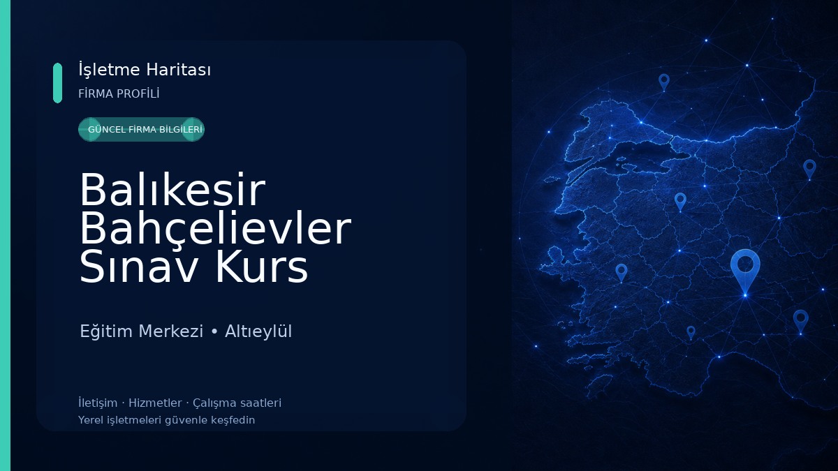 Balıkesir Bahçelievler Sınav Kurs