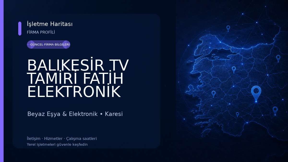BALIKESİR TV TAMİRİ FATİH ELEKTRONİK