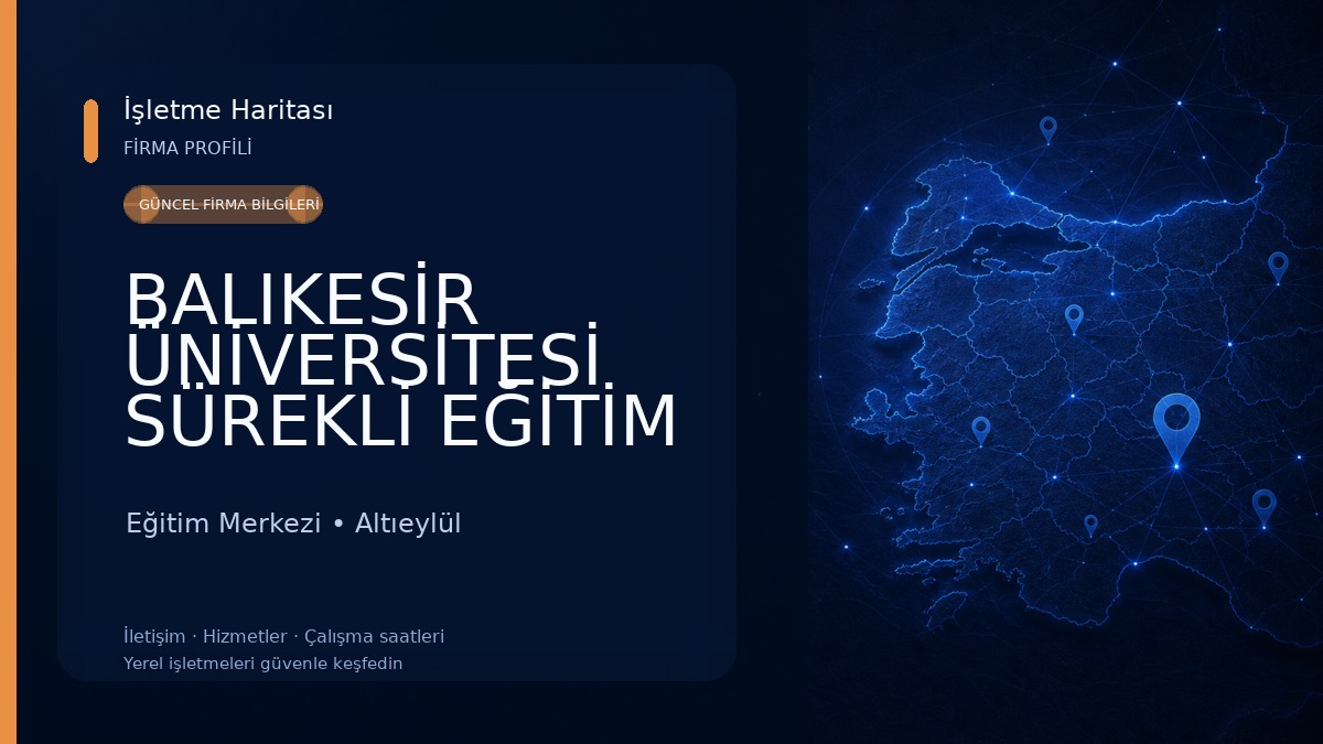 BALIKESİR ÜNİVERSİTESİ SÜREKLİ EĞİTİM ARAŞTIRMA VE UYGULAMA MERKEZİ Eğitim Merkezi