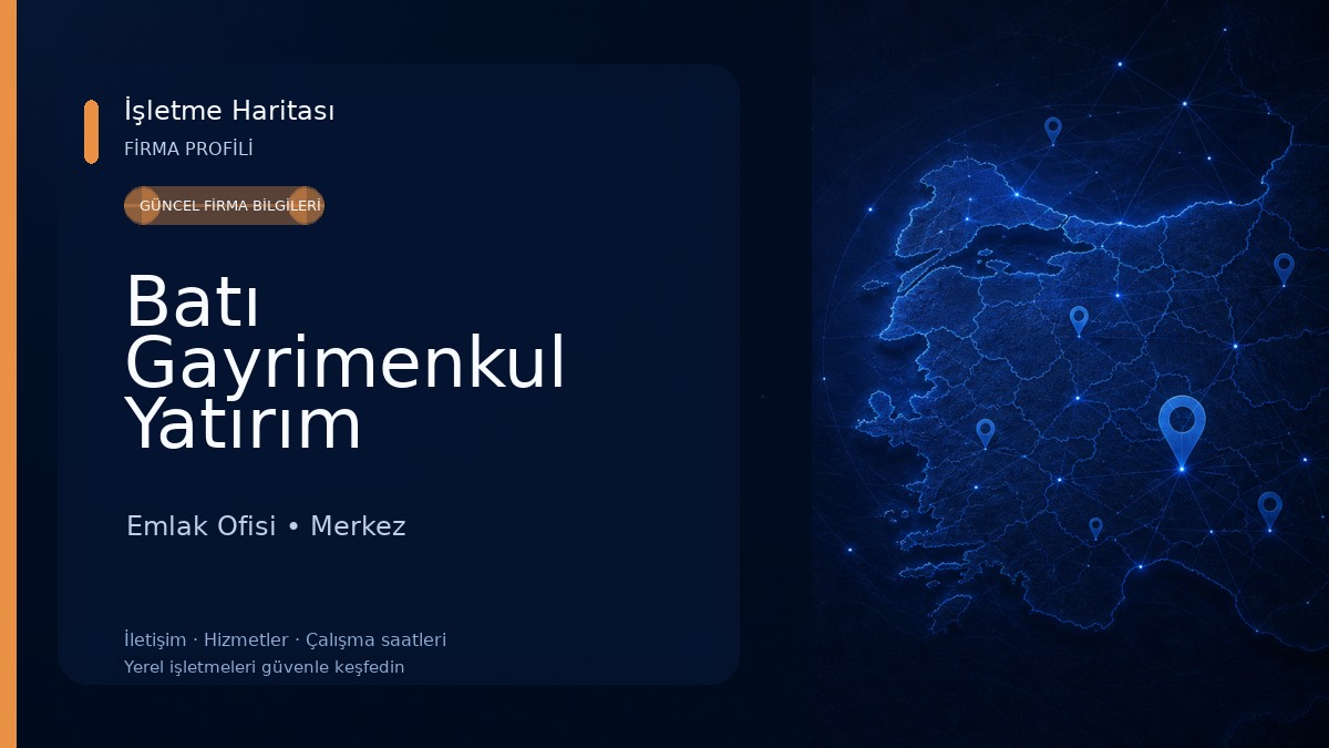 Batı Gayrimenkul Yatırım Danışmanlığı