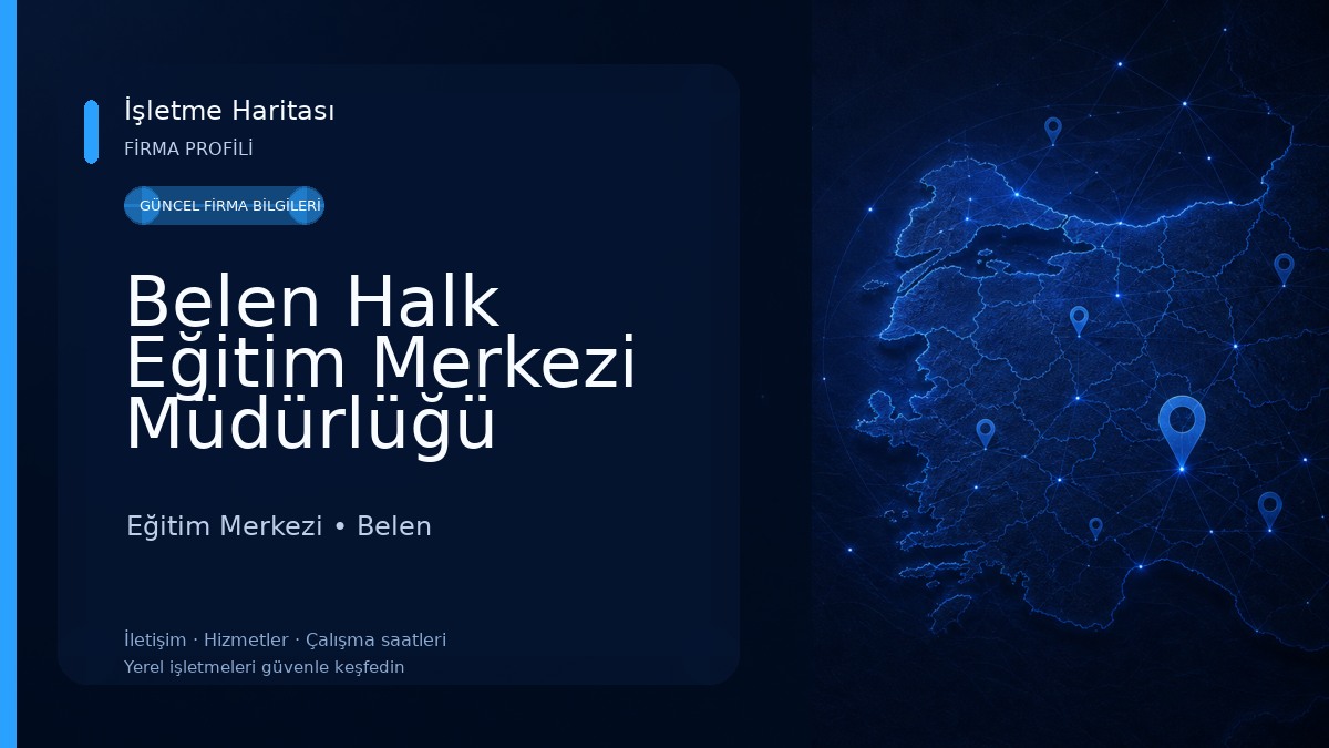 Belen Halk Eğitim Merkezi Müdürlüğü