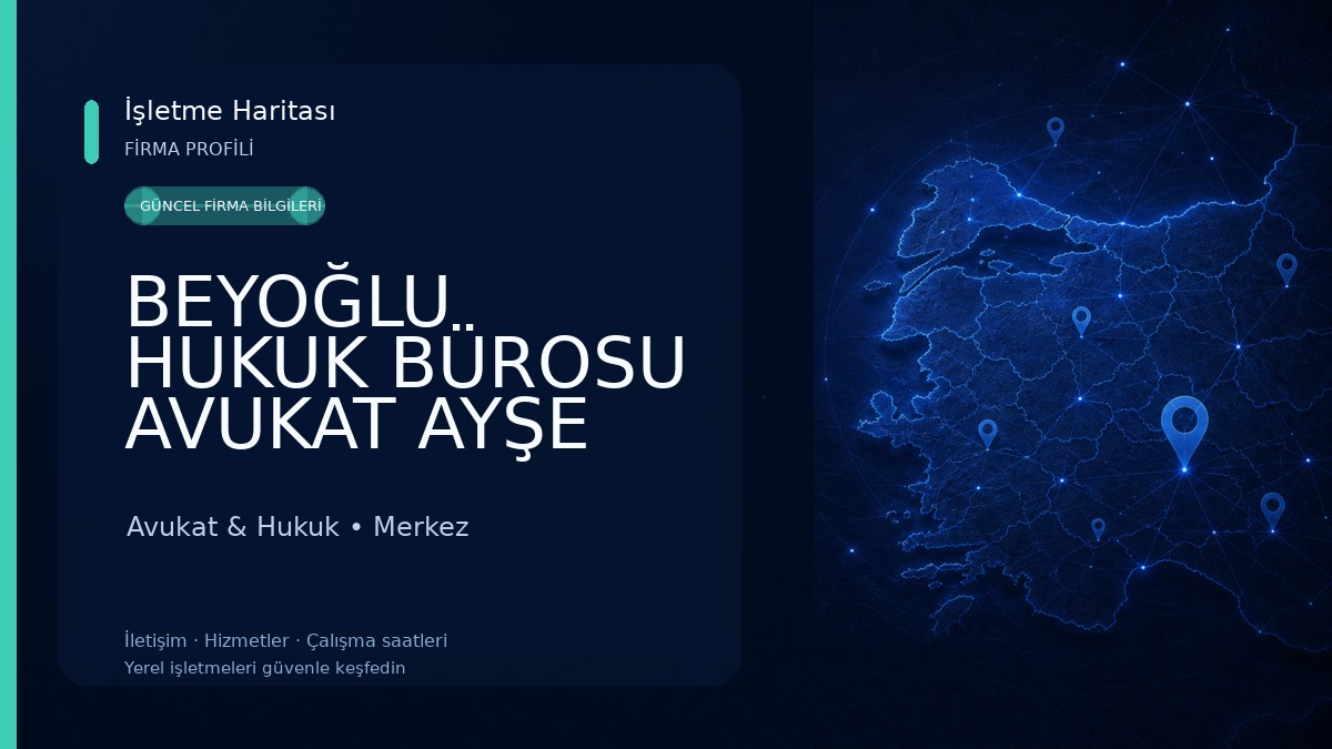 BEYOĞLU HUKUK BÜROSU AVUKAT AYŞE NUR TAŞDEMİR Avukat & Hukuk