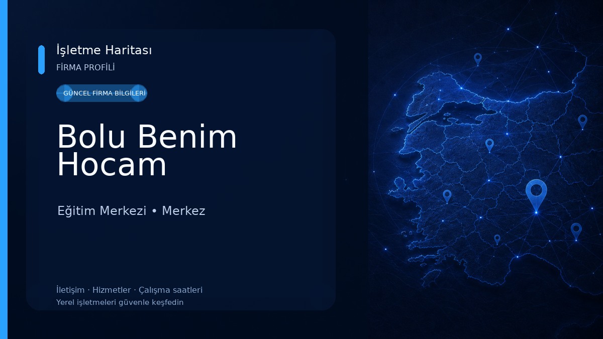Bolu Benim Hocam Eğitim Merkezi