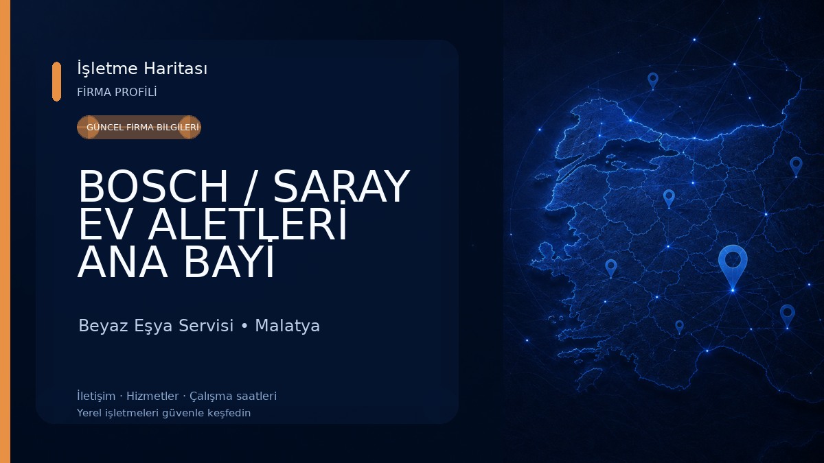 BOSCH / SARAY EV ALETLERİ ANA BAYİ Beyaz Eşya Servisi