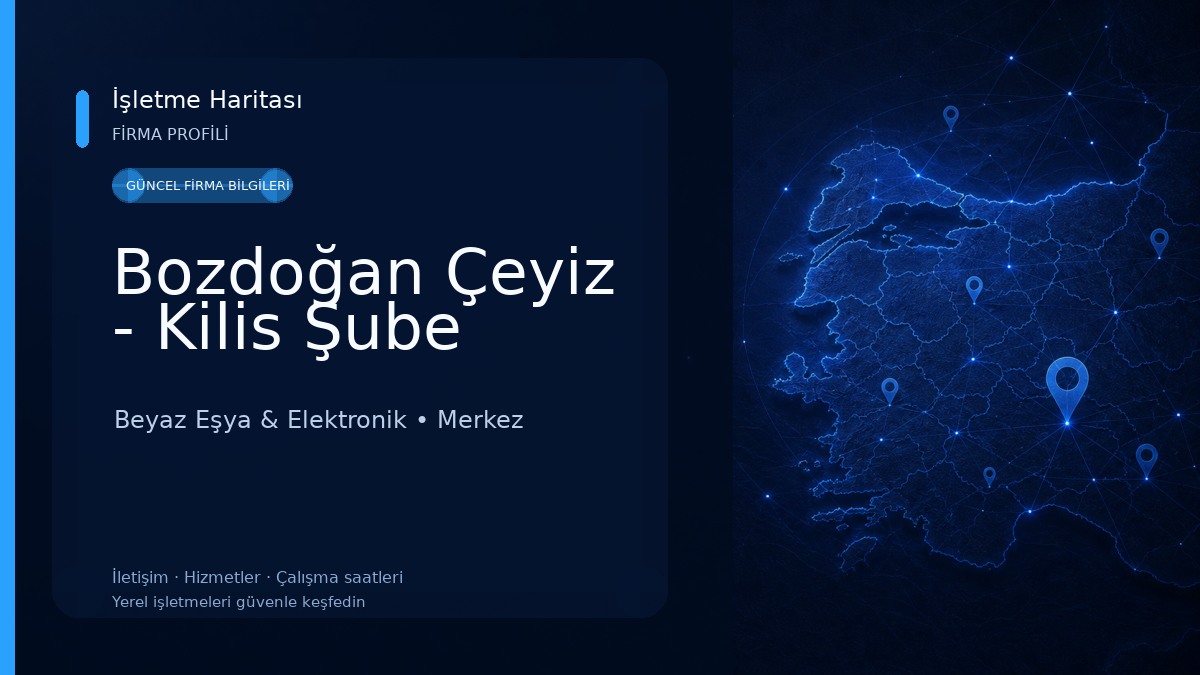 Bozdoğan Çeyiz - Kilis Şube Beyaz Eşya & Elektronik