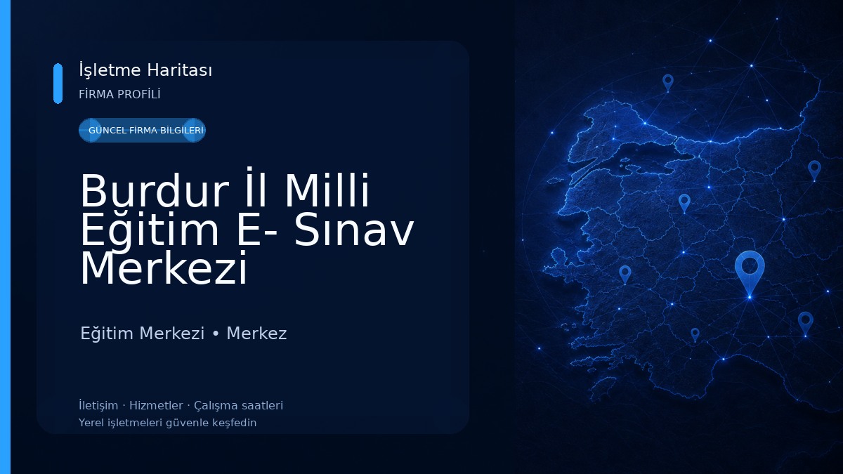 Burdur İl Milli Eğitim E- Sınav Merkezi Eğitim Merkezi
