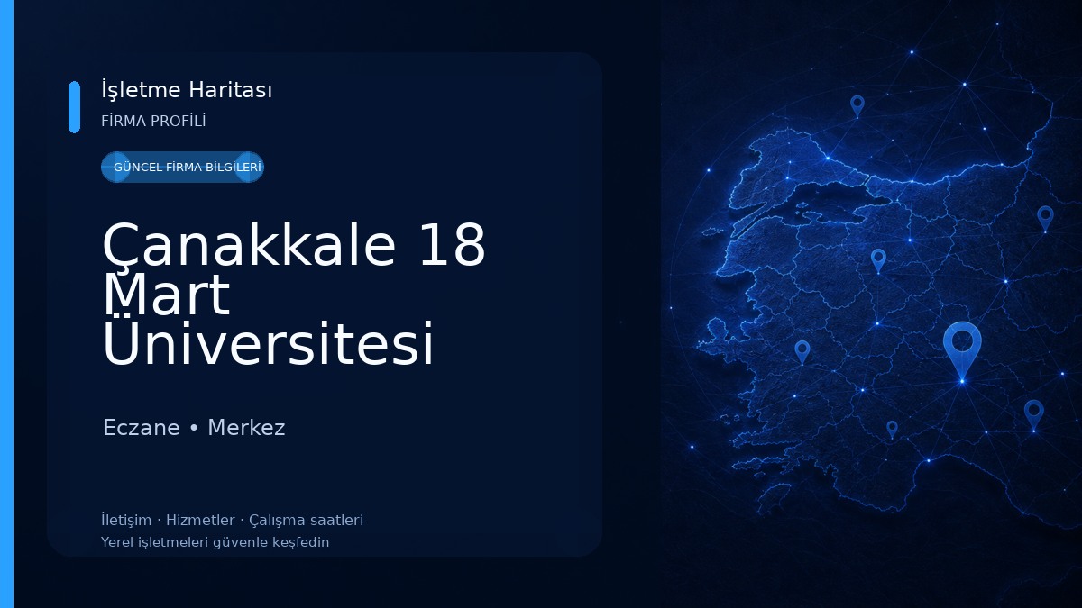 Çanakkale 18 Mart Üniversitesi Sağlık hizmetleri Meslek yüksek okulu Eczane