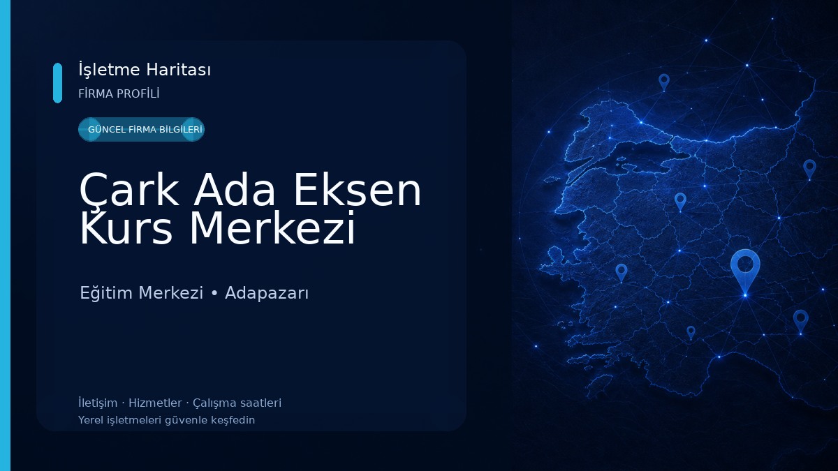 Çark Ada Eksen Kurs Merkezi Eğitim Merkezi