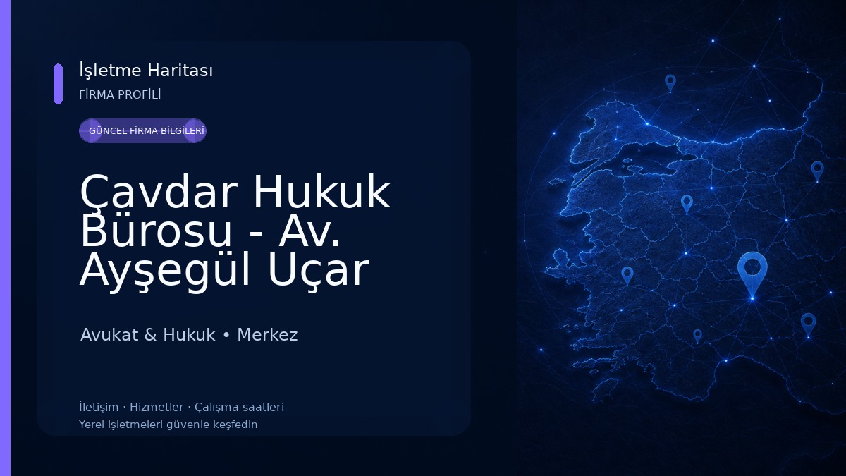 Çavdar Hukuk Bürosu - Av. Ayşegül Uçar Çavdar Avukat & Hukuk
