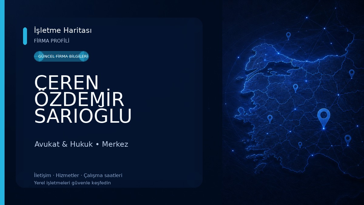 CEREN ÖZDEMİR SARIOĞLU AVUKAT - ARABULUCU -KASTAMONU Avukat & Hukuk